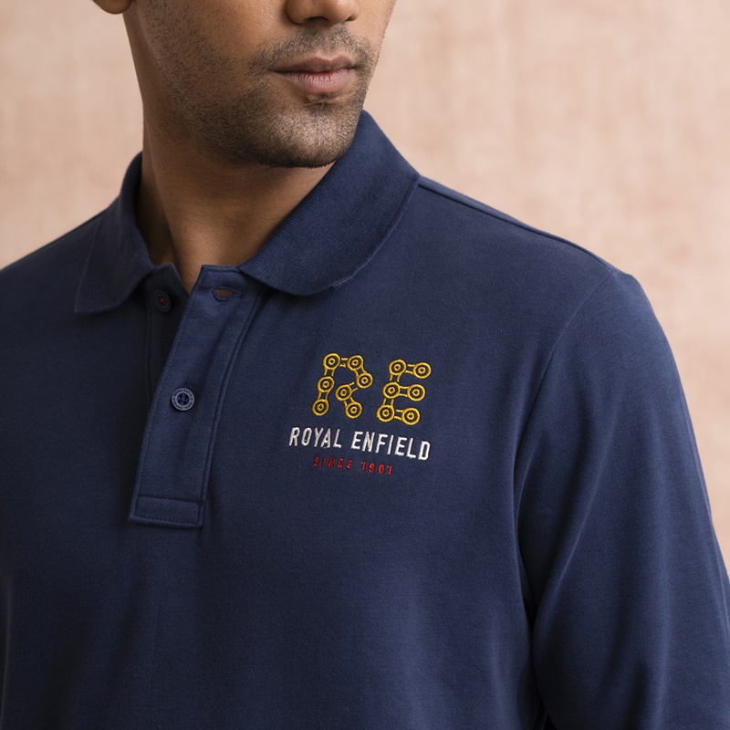 RE 체인 RE 체인 블루 긴팔 티셔츠-1